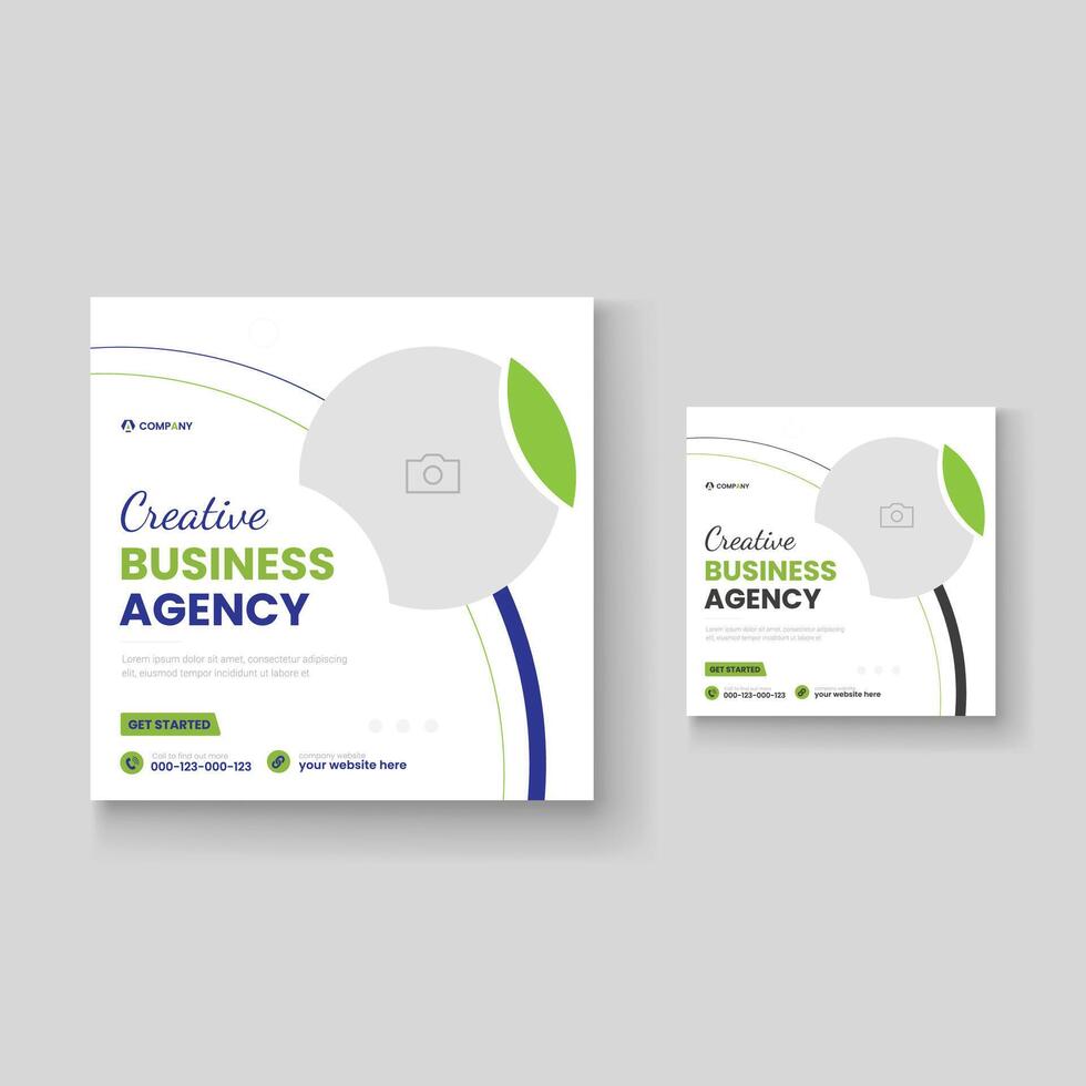 Digital marketing and corporate social media post template or Web banner vector