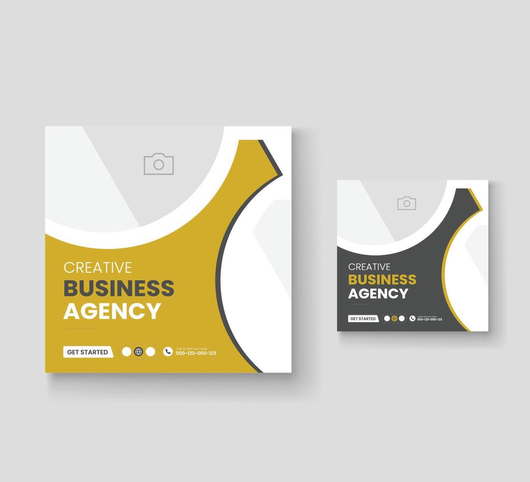 Digital marketing and corporate social media post template or Web banner vector
