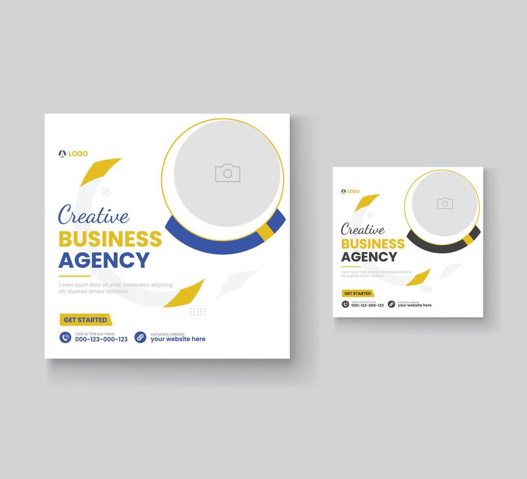 Digital marketing and corporate social media post template or Web banner vector