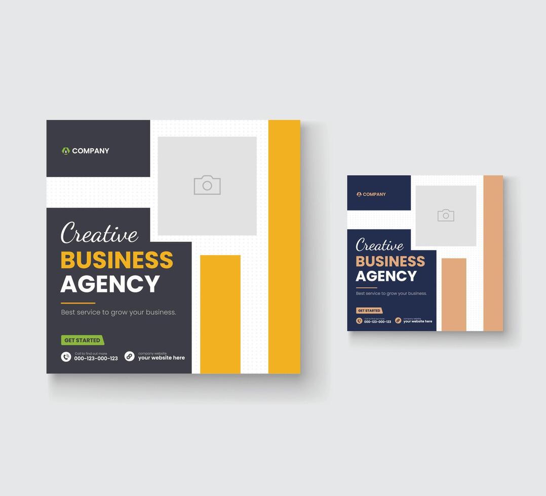 Digital marketing and corporate social media post template or Web banner vector