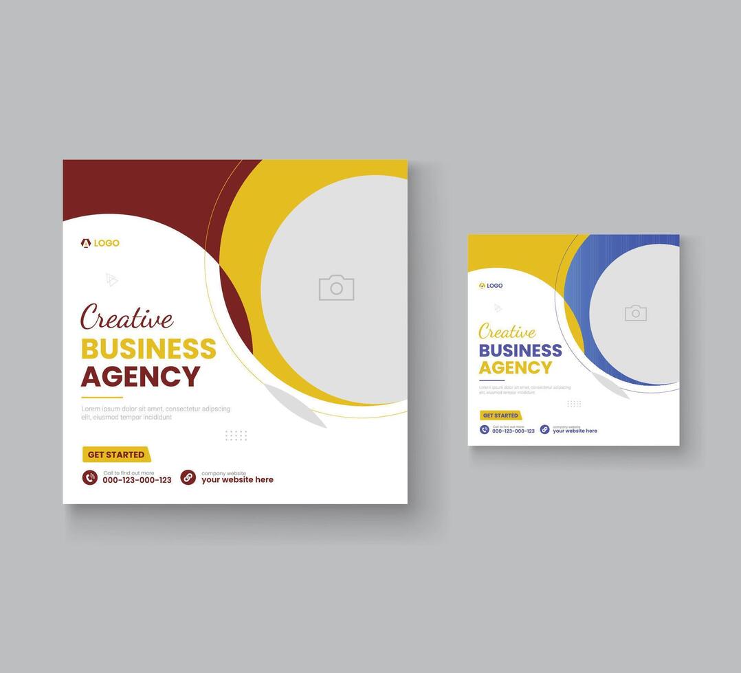 Digital marketing and corporate social media post template or Web banner vector
