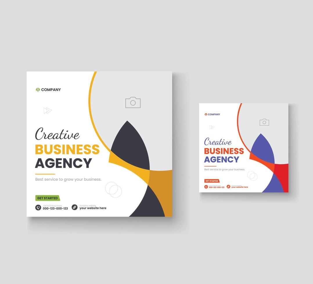 Digital marketing and corporate social media post template or Web banner vector