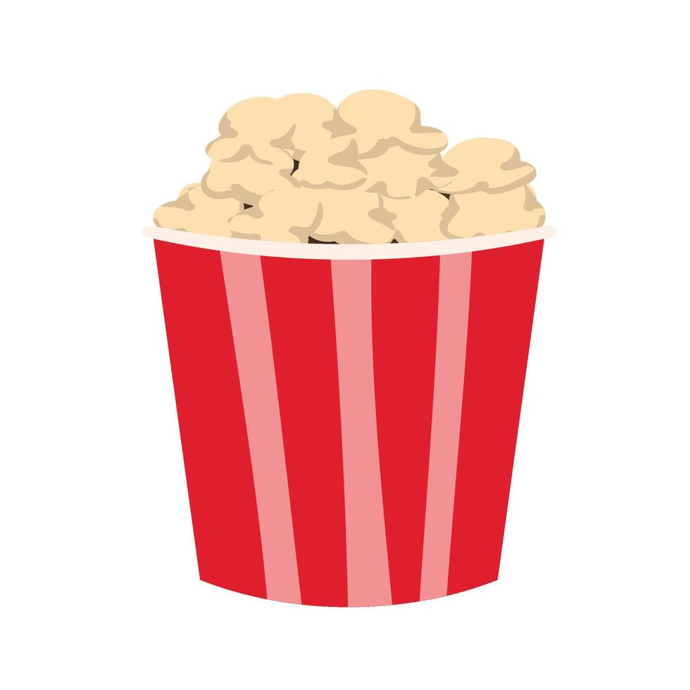 Fast Food Set Popcorn vector