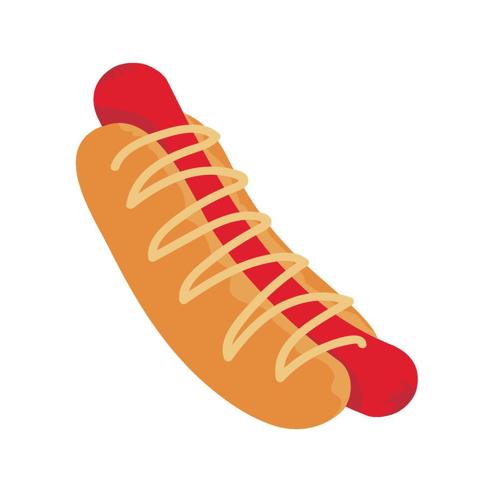 Fast Food Set Hotdog vector