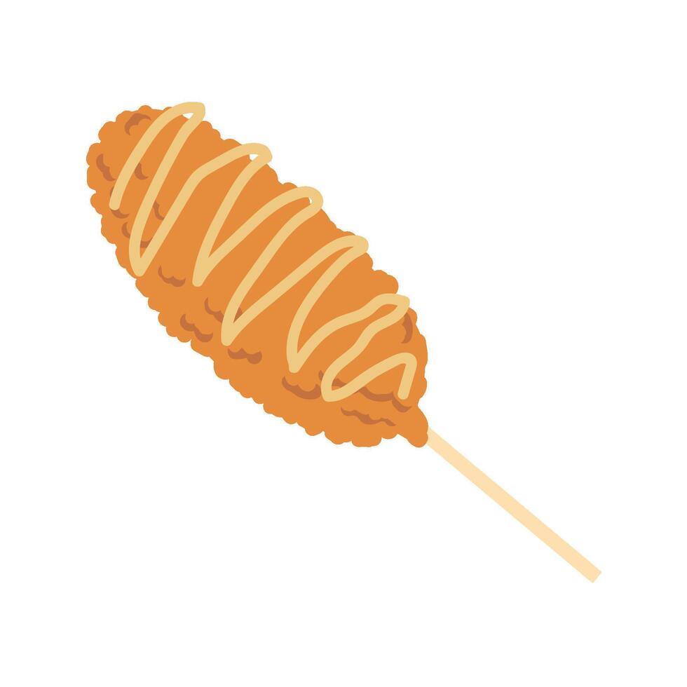 Fast Food Set Corndog vector