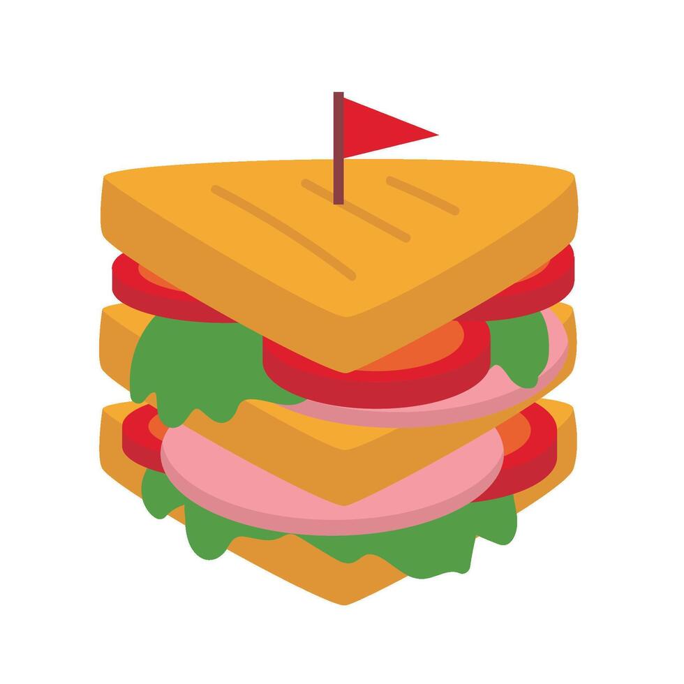 Fast Food Set Sandwich vector