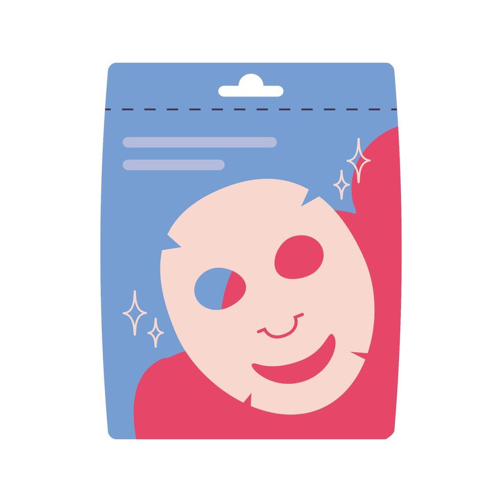 Skin Care Set face mask vector