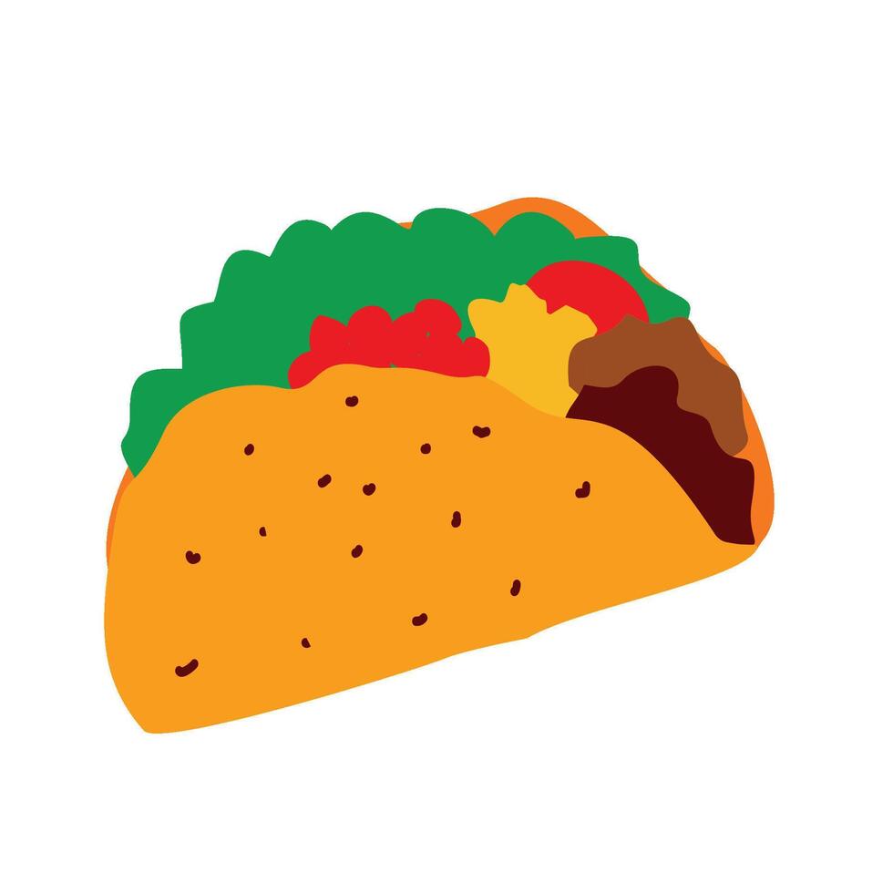 Mexican Food Set tacos vector