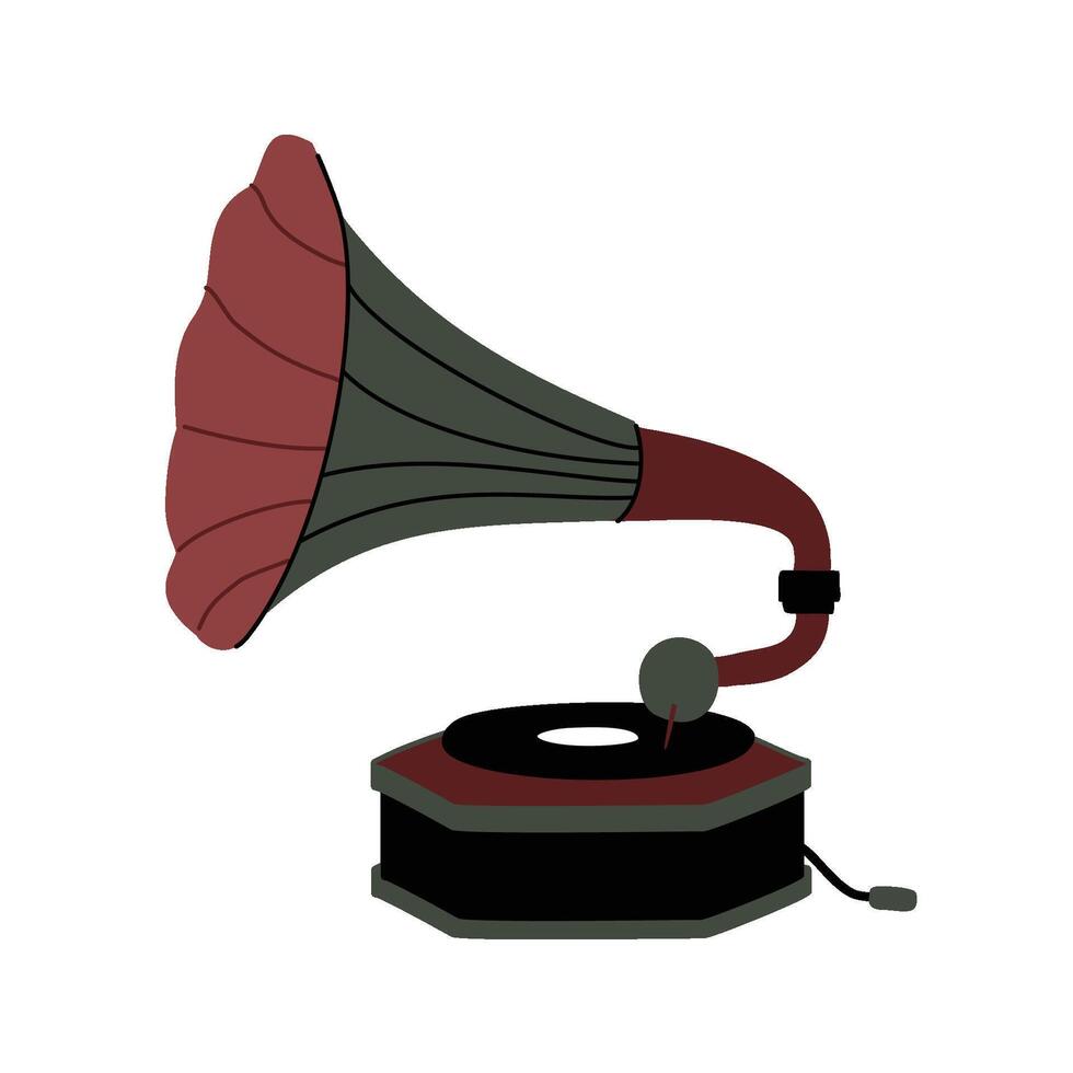 Academia Watercolor Clipart Set gramophone vector