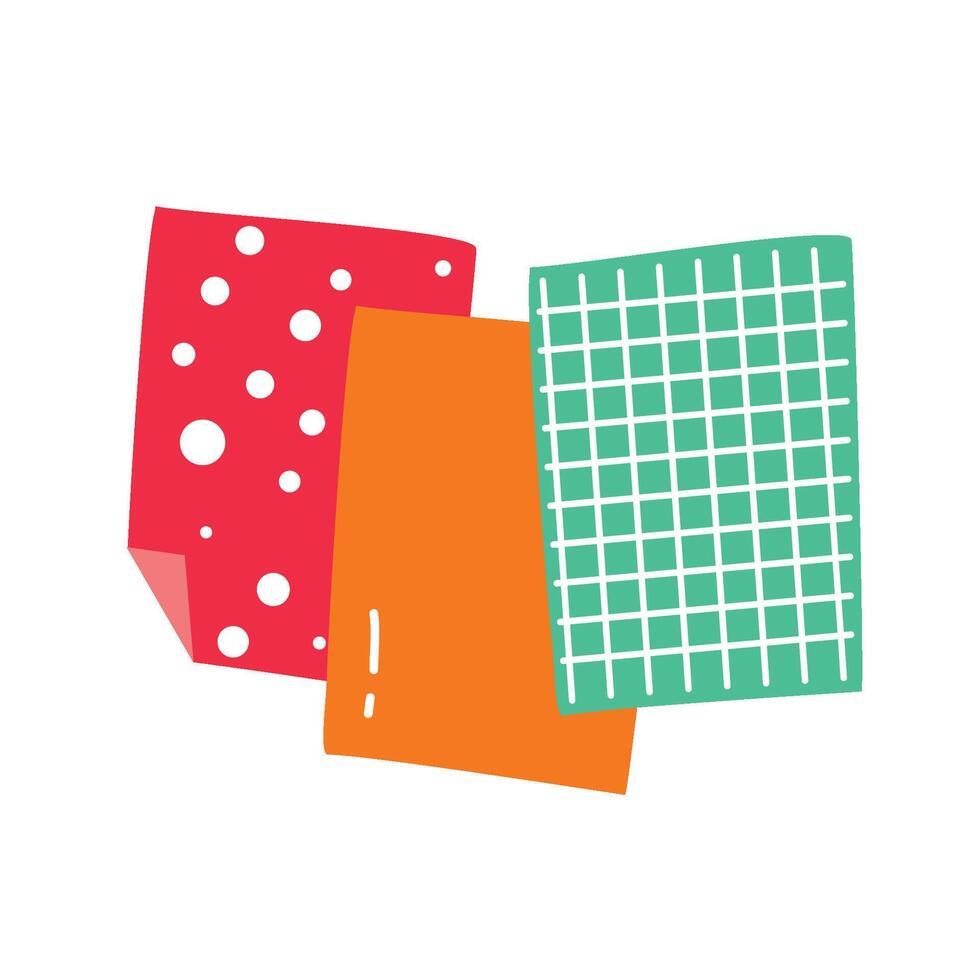 Crafts Handmade Illustration colorfull paper vector