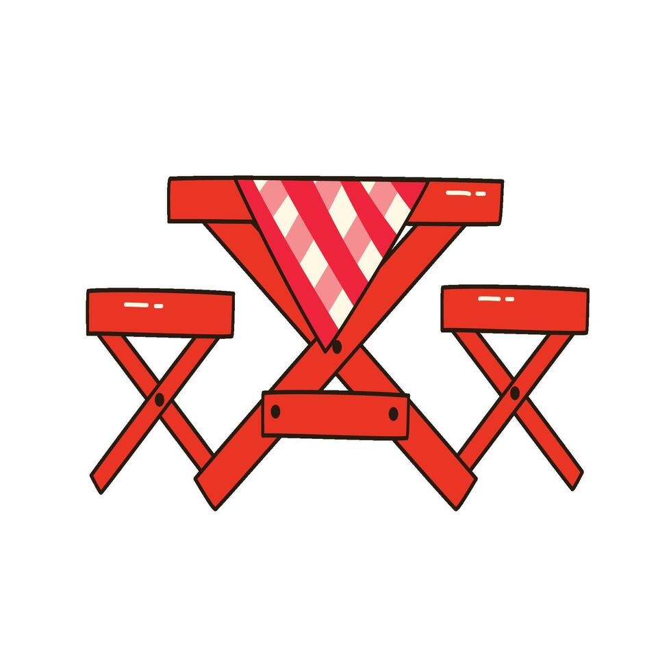 Picnic Time Collection picnic bench vector