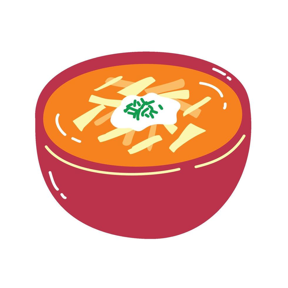 Mexican Food Set tortila chicken soup vector