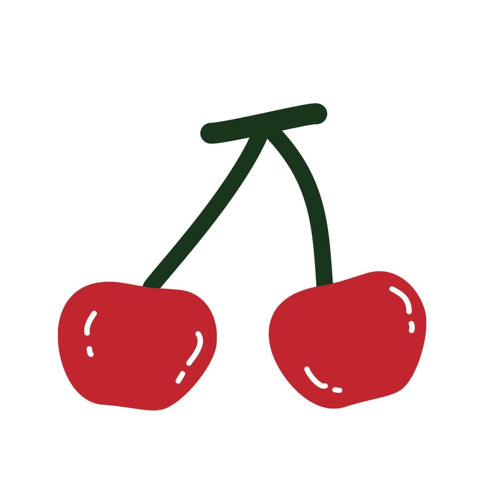 Sweet Fruit Set cherry vector