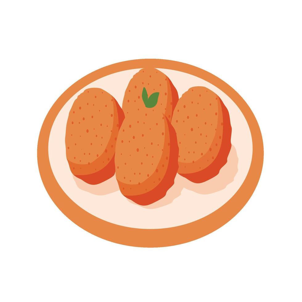 Arabic Food Collection falafel vector