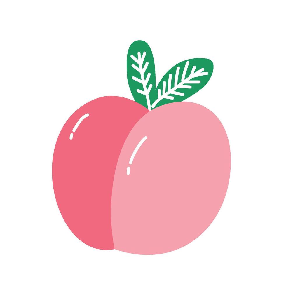 Sweet Fruit Set peach vector