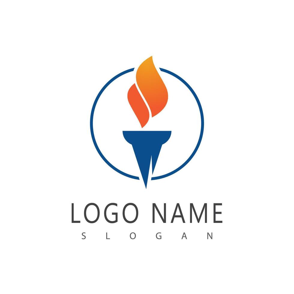 Fire flame illustration design template vector