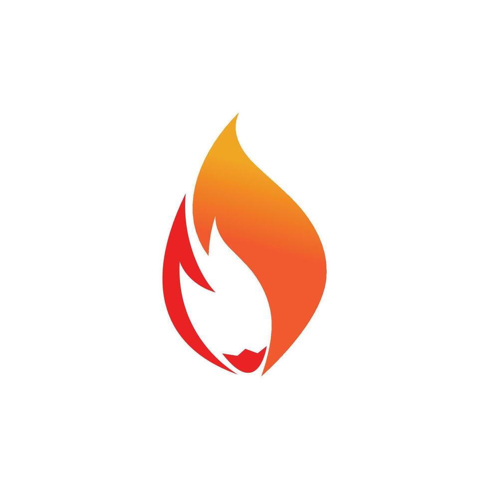 Fire flame illustration design template vector