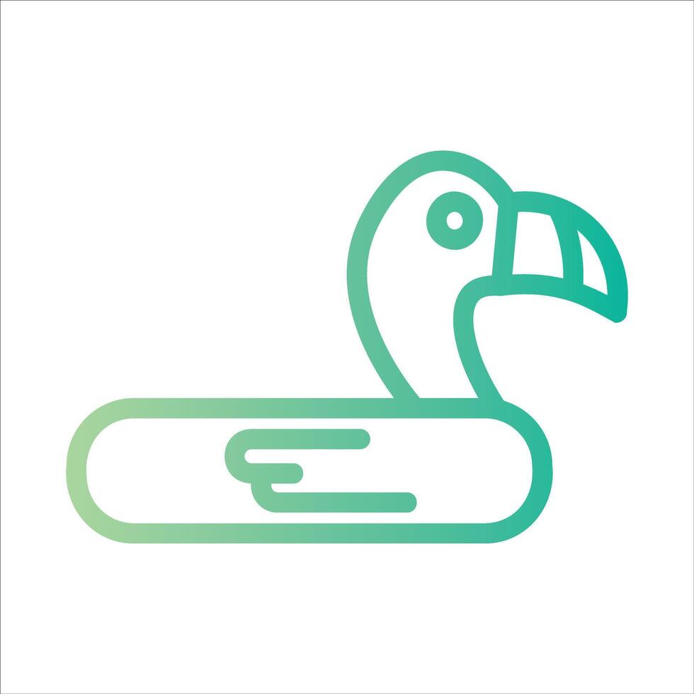 flamingo in flat design style vector