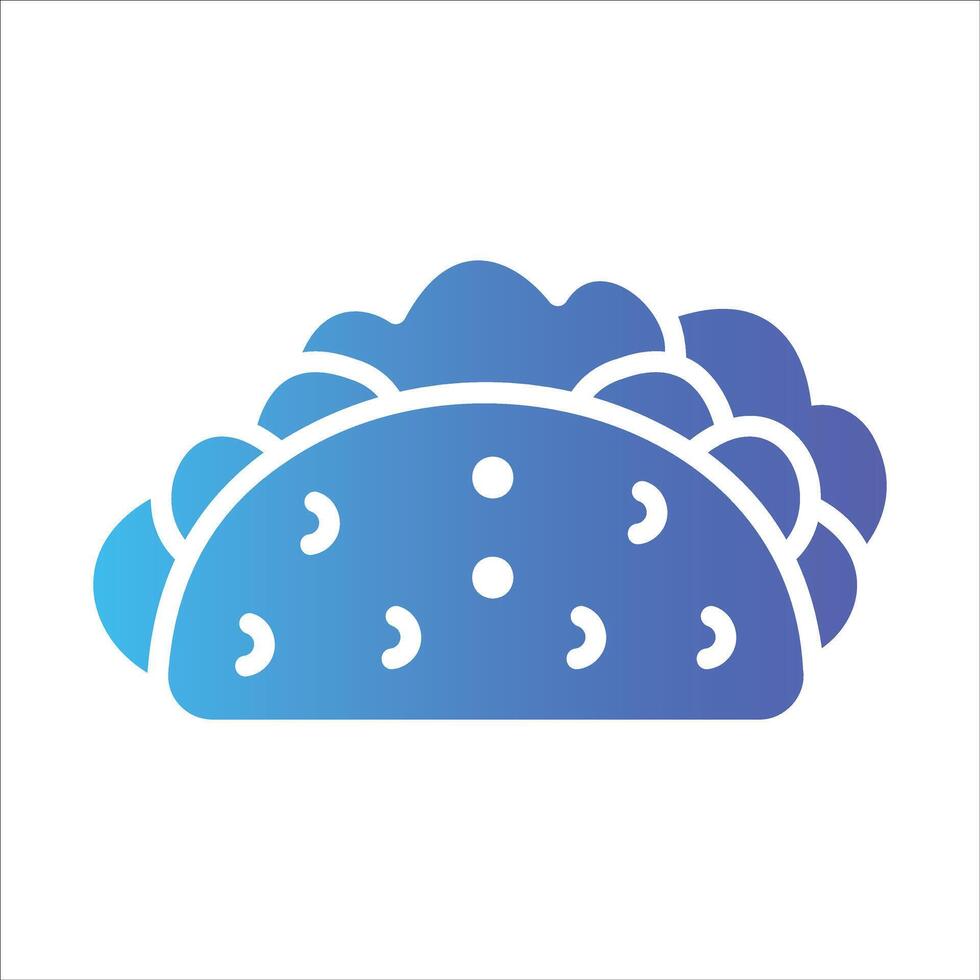 taco in flat design style vector