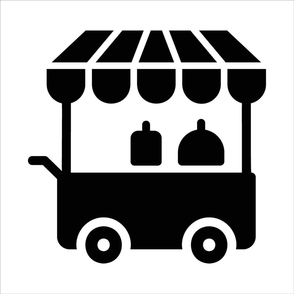 food stall in flat design style vector