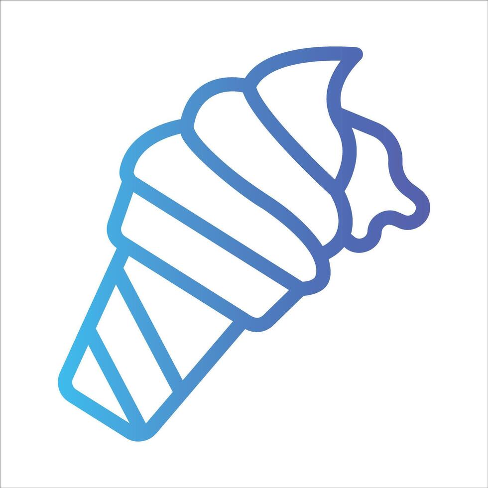 ice cream in flat design style vector
