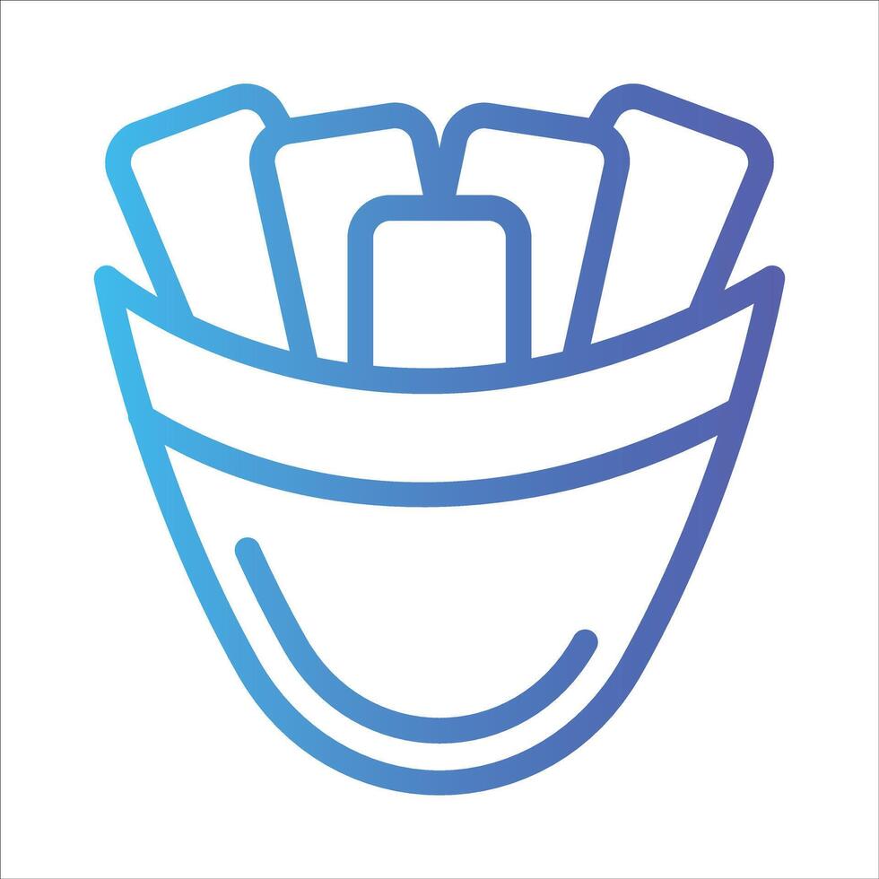 french fries in flat design style vector