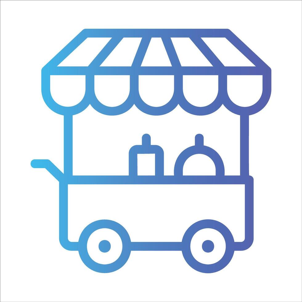 food stall in flat design style vector