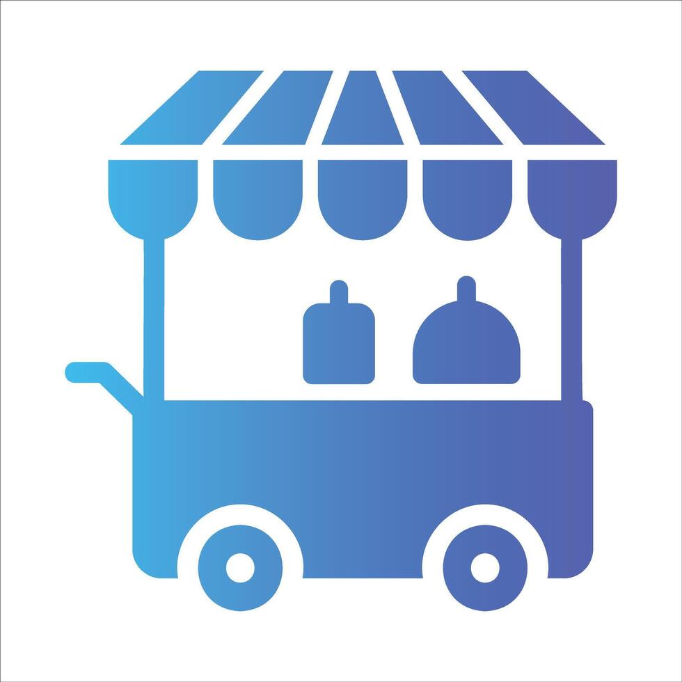 food stall in flat design style vector