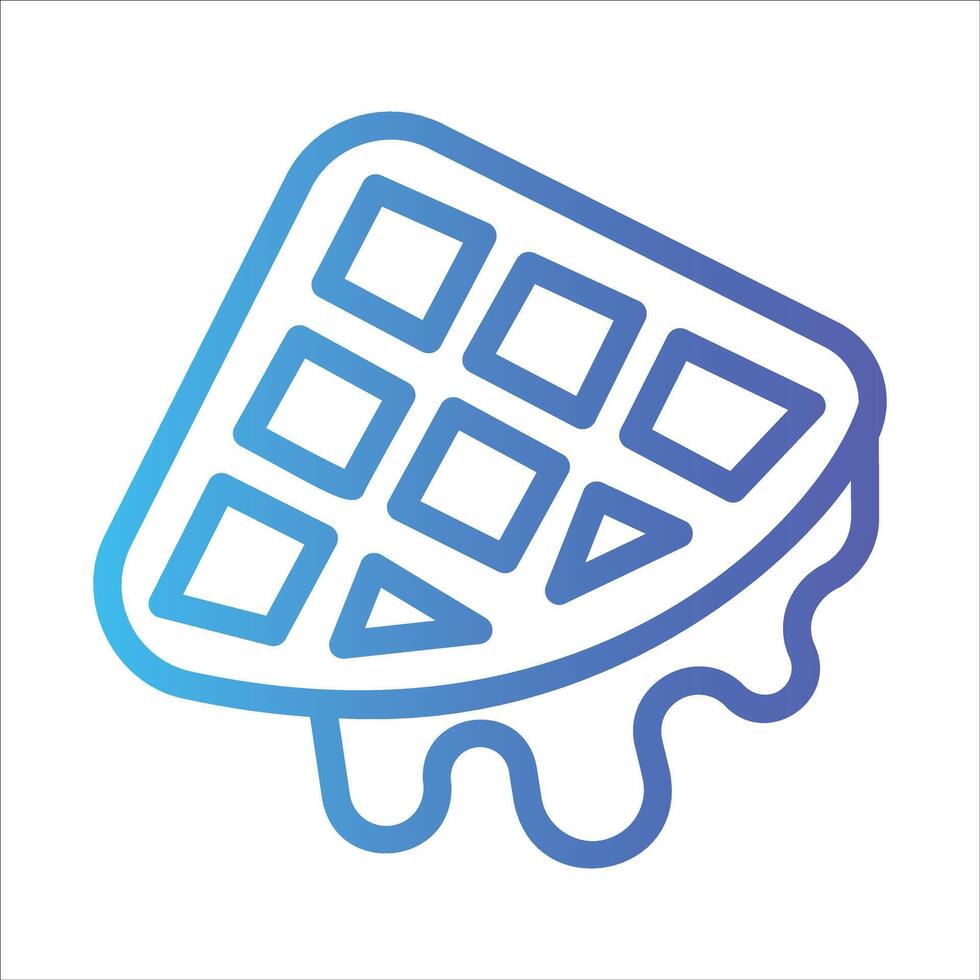 waffle in flat design style vector