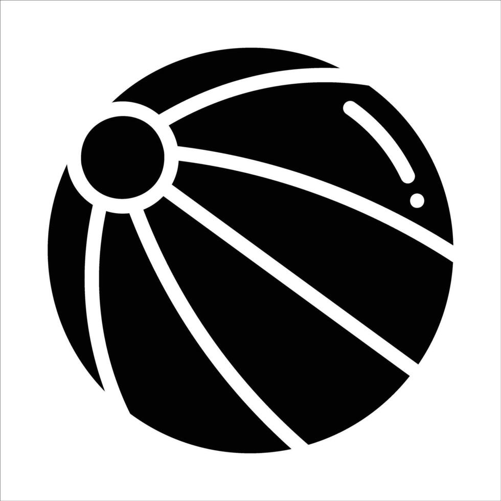 beach ball in flat design style vector