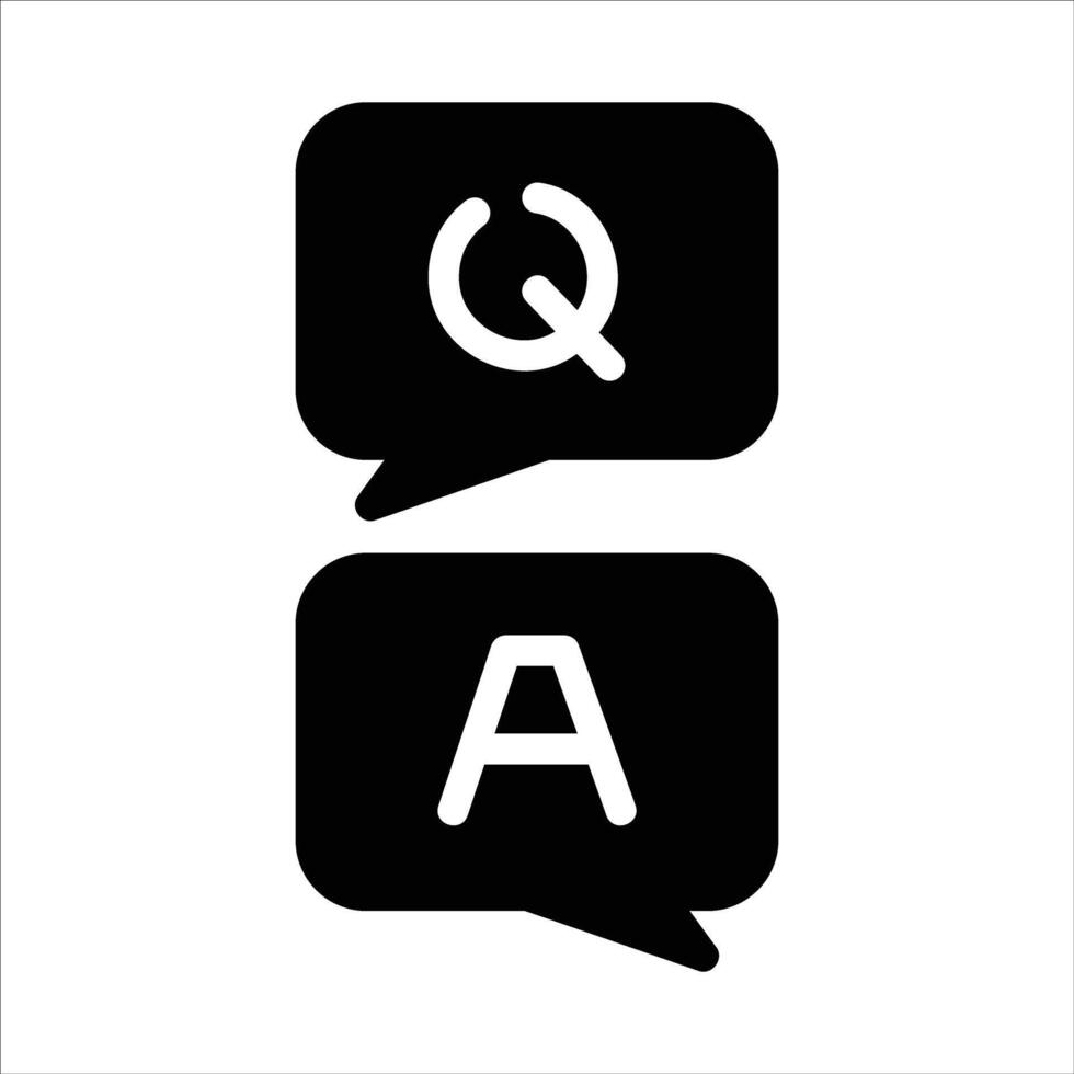 question and answer in flat design style vector