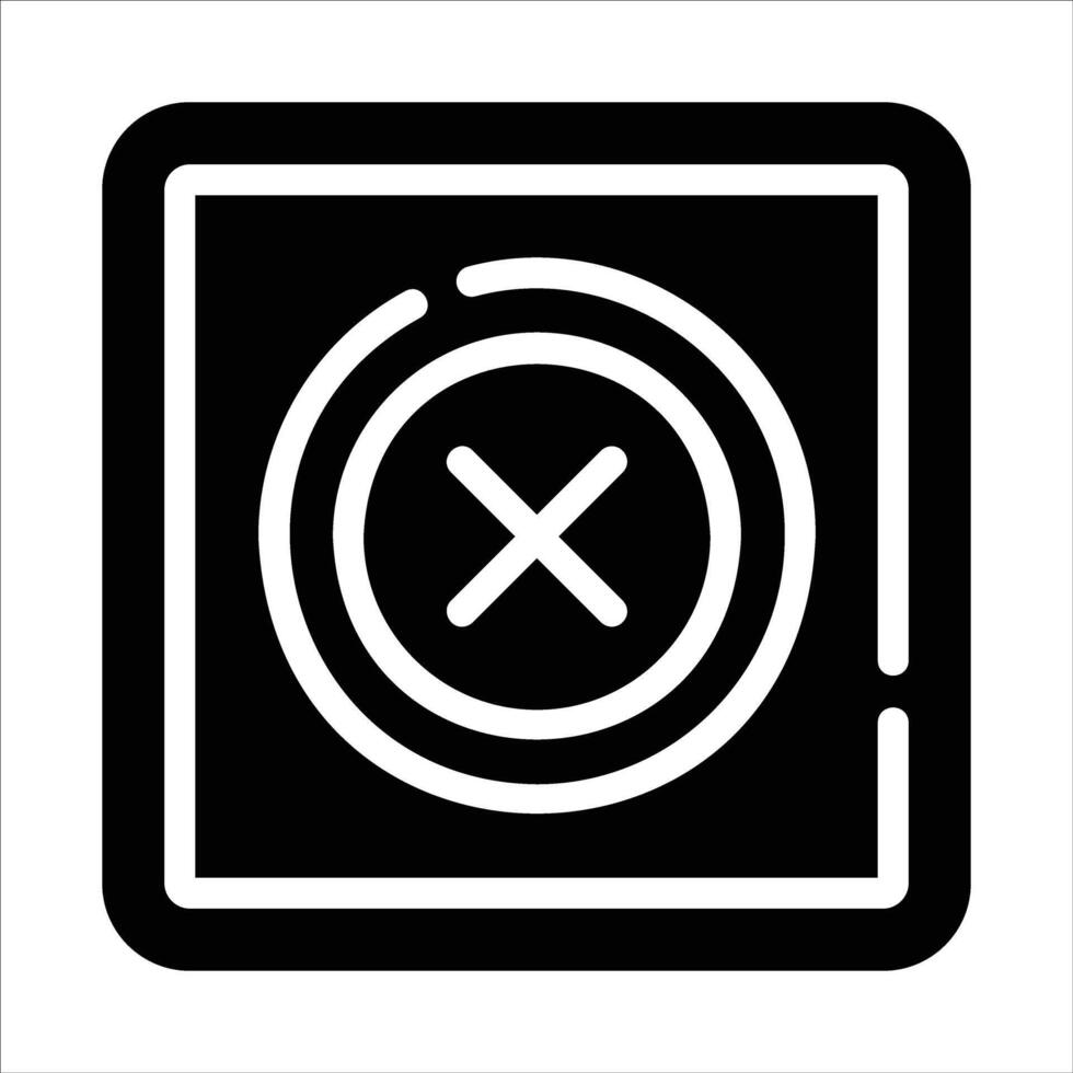 cancel in flat design style vector
