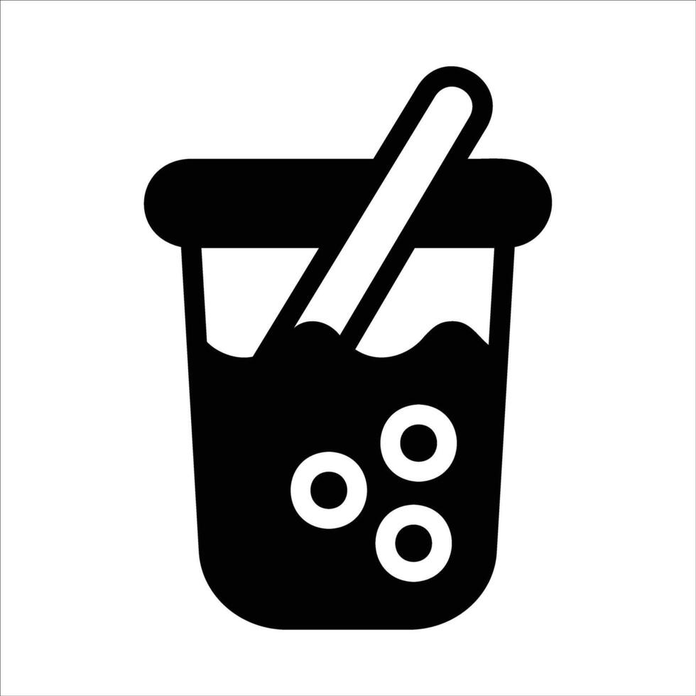 boba tea in flat design style vector