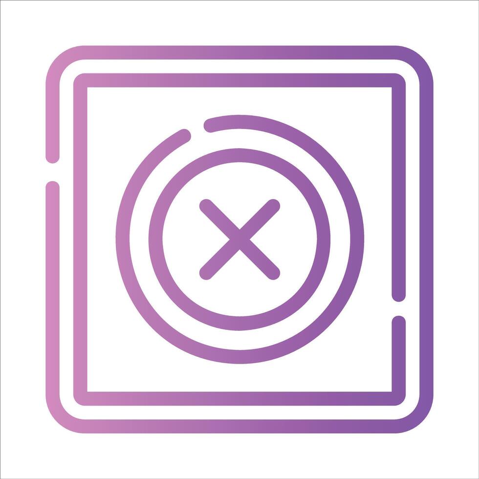 cancel in flat design style vector