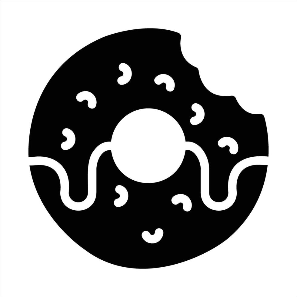 donut in flat design style vector