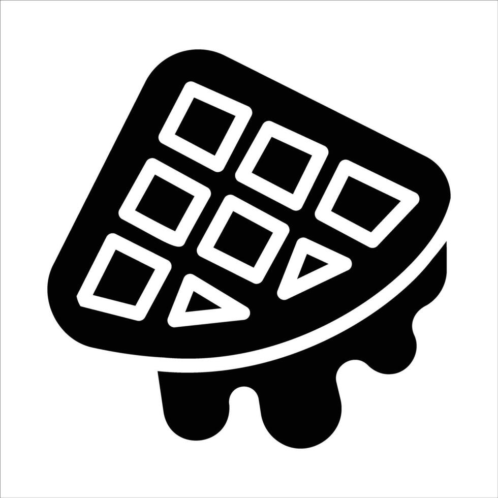 waffle in flat design style vector
