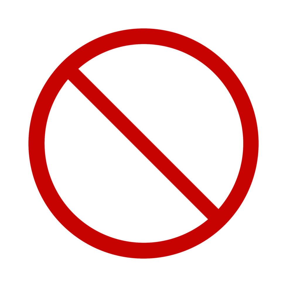 Forbidden sign with a simple and modern design png