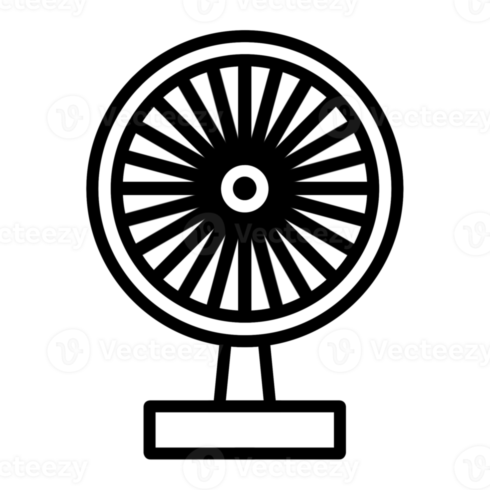 Table fan icon with simple and modern design on transparent background png