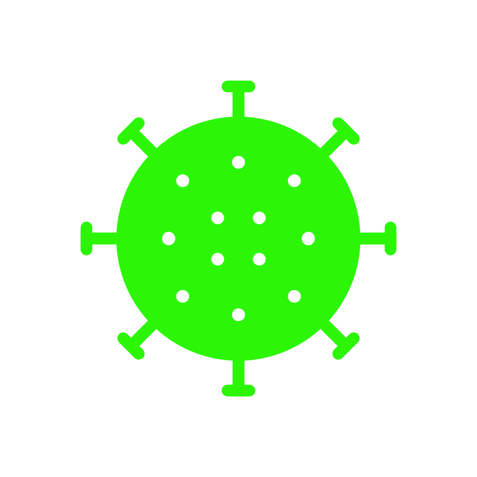 Virus icon with simple and modern design on transparent background png