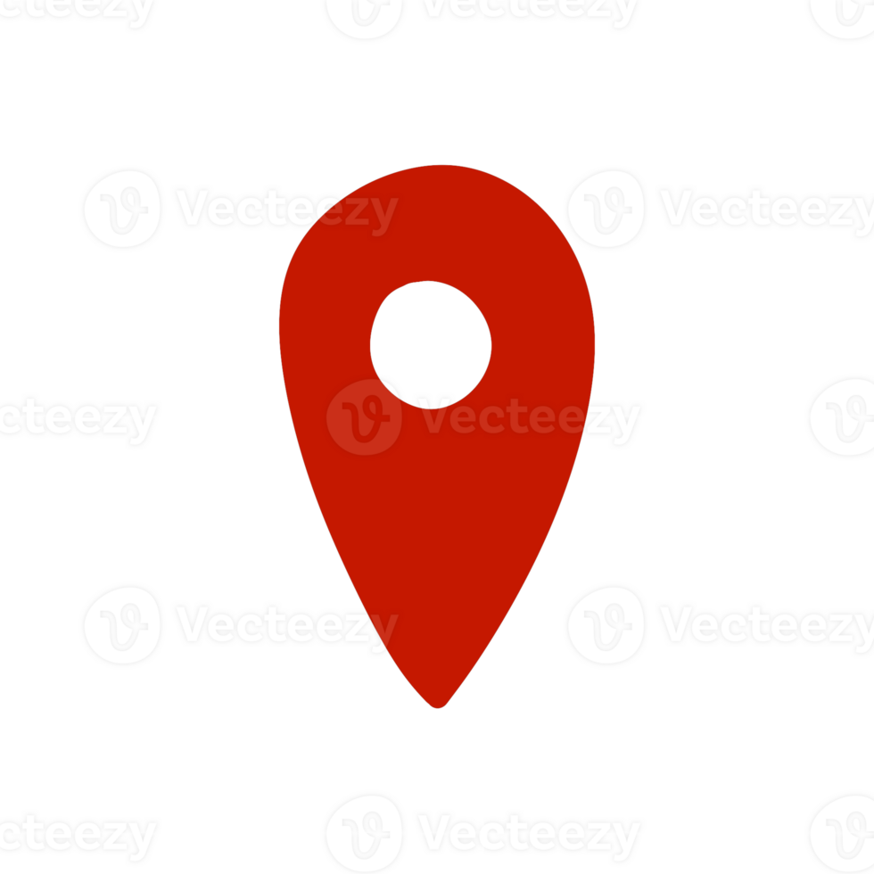 vermelho localização PIN rabisco ícone com simples e abstrato Projeto png