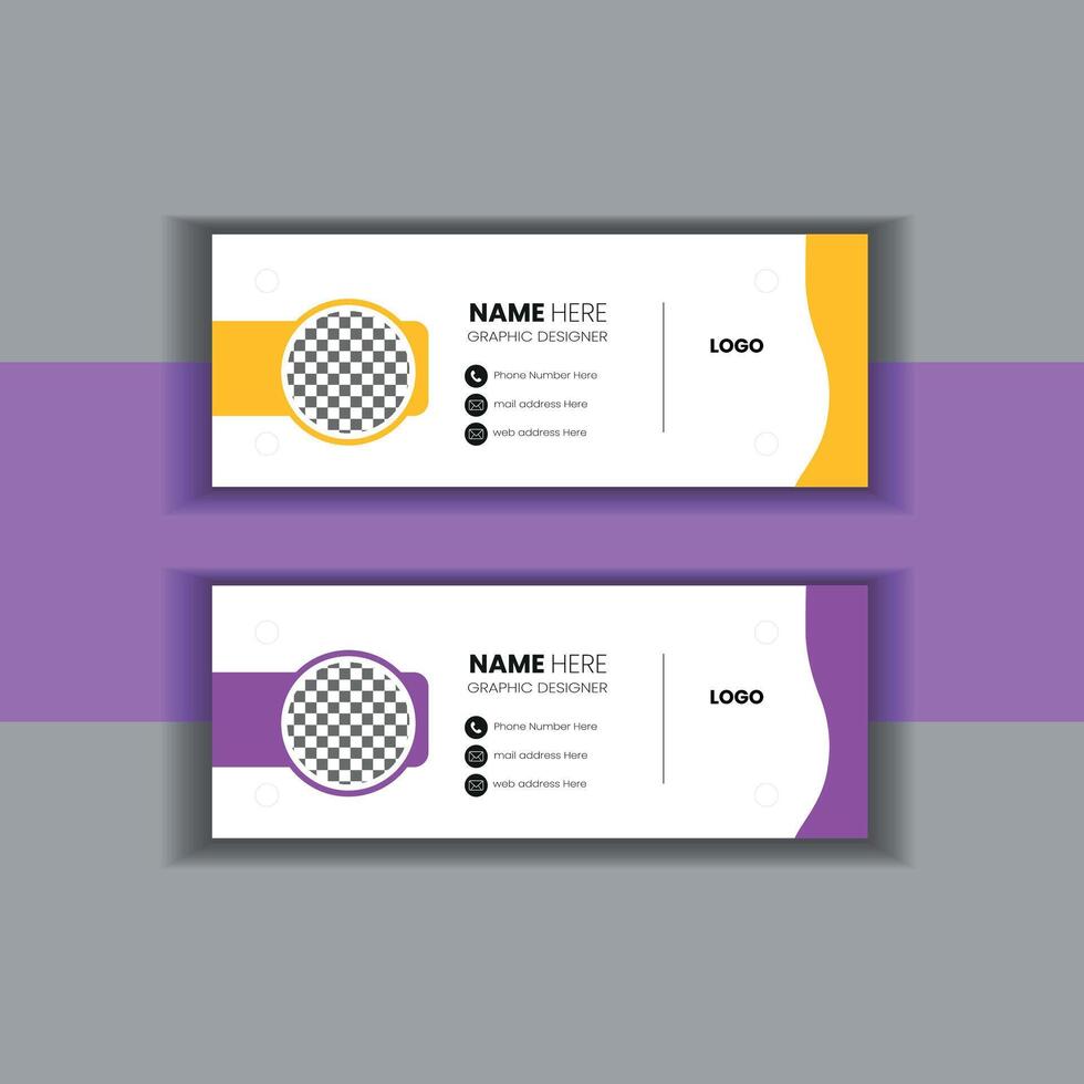 Email Signature Design vector