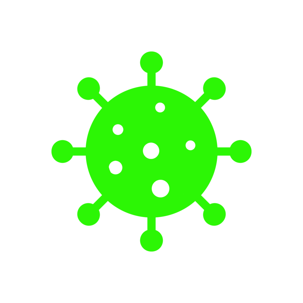 Virus icon with simple and modern design on transparent background png