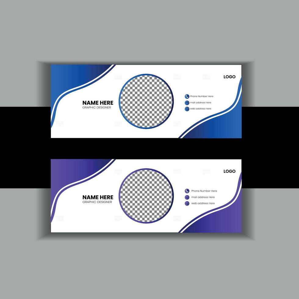 Email signature design vector