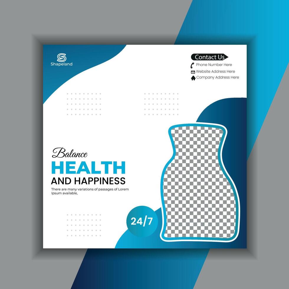 health social media post vector