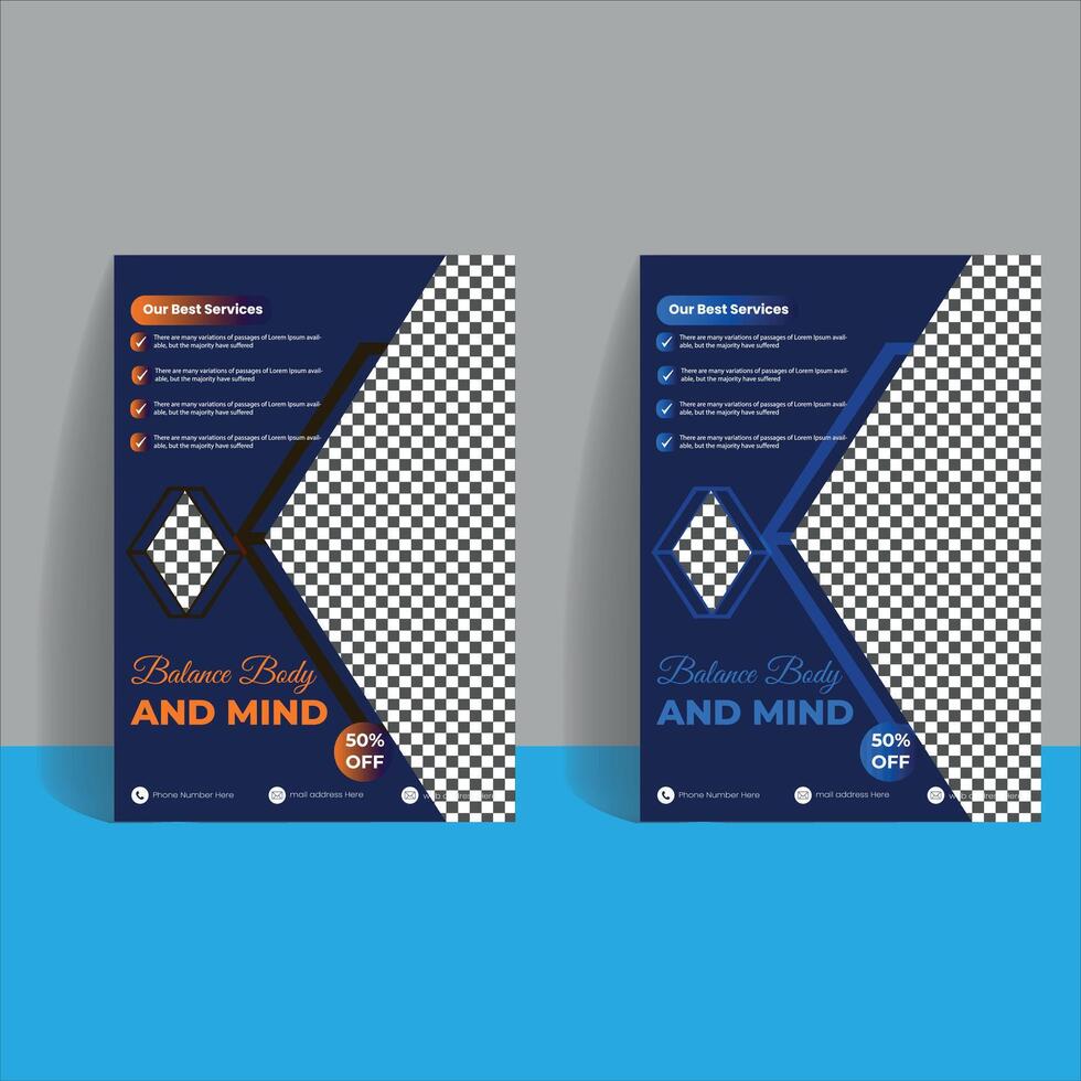 Gym and Fitness Flyer vector