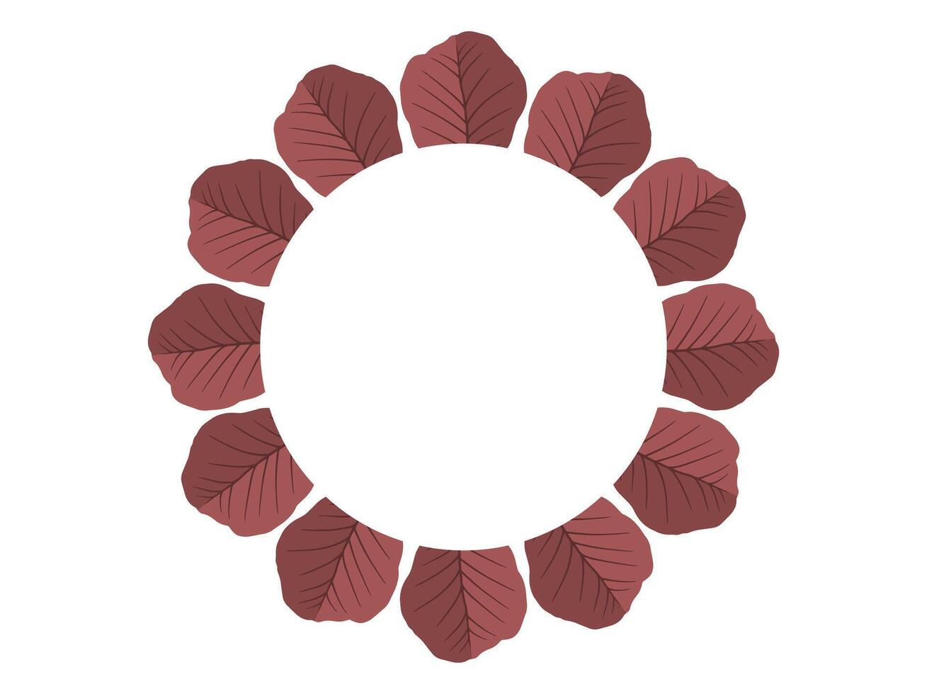 Autumn Leaf circle Frame Background vector
