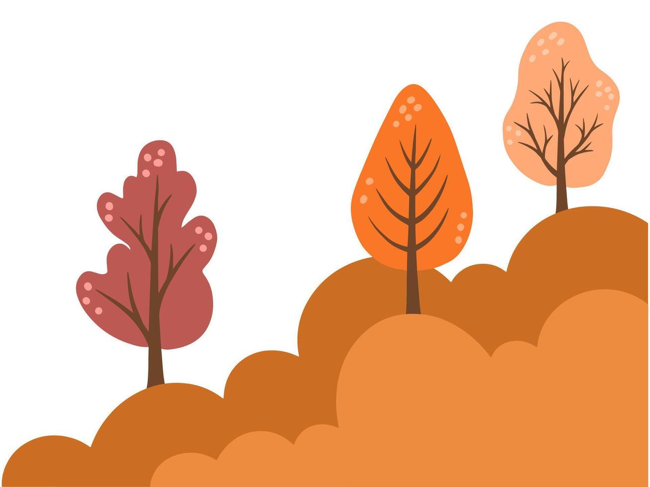 Autumn Tree Fall Background Illustration vector