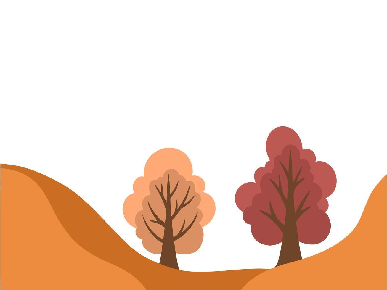 Brown Tree Fall Background Illustration vector