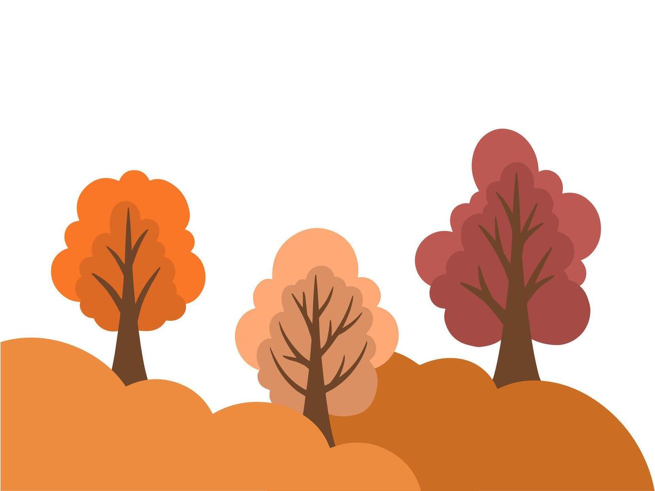 Autumn Tree Fall Background Illustration vector