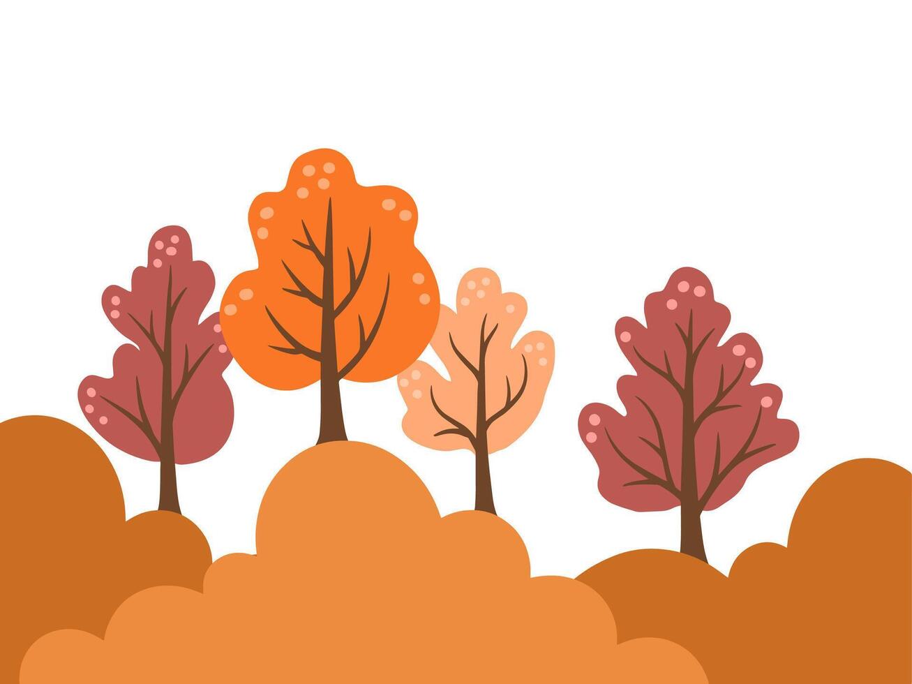 Autumn Tree Fall Background Illustration vector